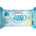 Lenco-Umedecido-Bebe-Limpinho-Premium-Pacote-140-Unidades