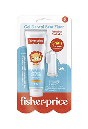 Gel-Dental-Infantil-Sem-Fluor-Primeiros-Cuidados-Fisher-Price-50g-Cartela-com-1-Unidade---Escova