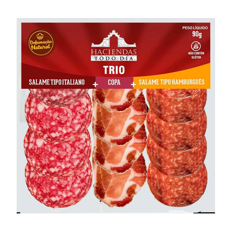 Trio-de-Frios-com-Salame-Italiano-Copa-e-Salame-Hamburgues-Haciendas-Pacote-90g