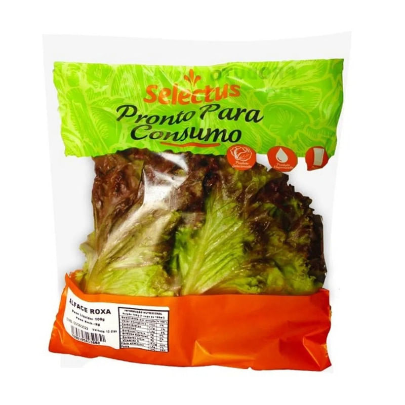 Alface-Roxa-Pronta-para-Consumo-Selectus-Pacote-100g