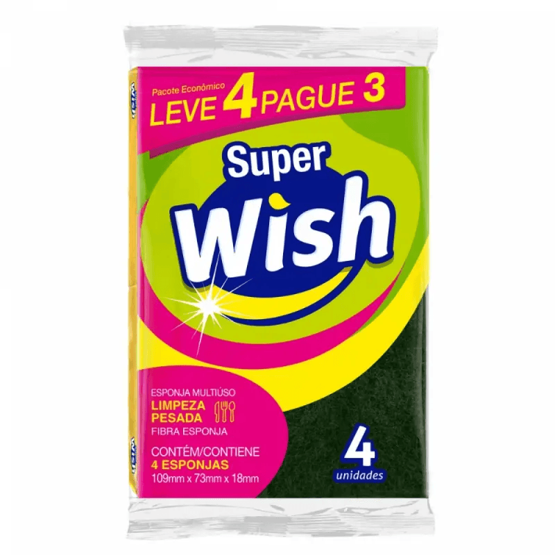 Esponja-Multiuso-Limpeza-Pesada-Super-Wish-Pacote-com-4-Unidades