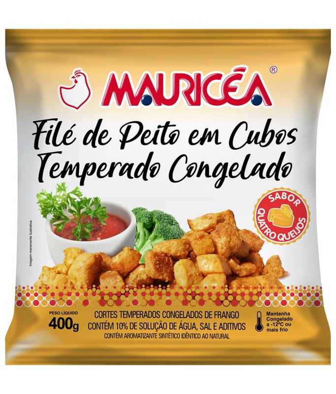 File-de-Peito-em-Cubos-Temperado-Quatro-Queijos-Mauricea-Pacote-400g