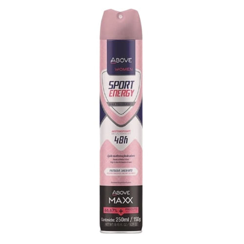 Desodorante-Aerosol-Above-Maxx-Women-Sport-Energy-Frasco-250ml
