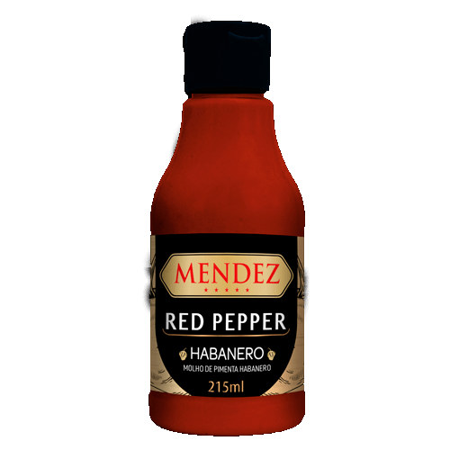 Molho-de-Pimenta-Habanero-Red-Pepper-Mendez-Frasco-215ml