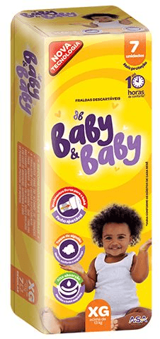 Fralda-Descartavel-Infantil-XG-Amarela-Baby---Baby-Pacote-com-7-Unidades
